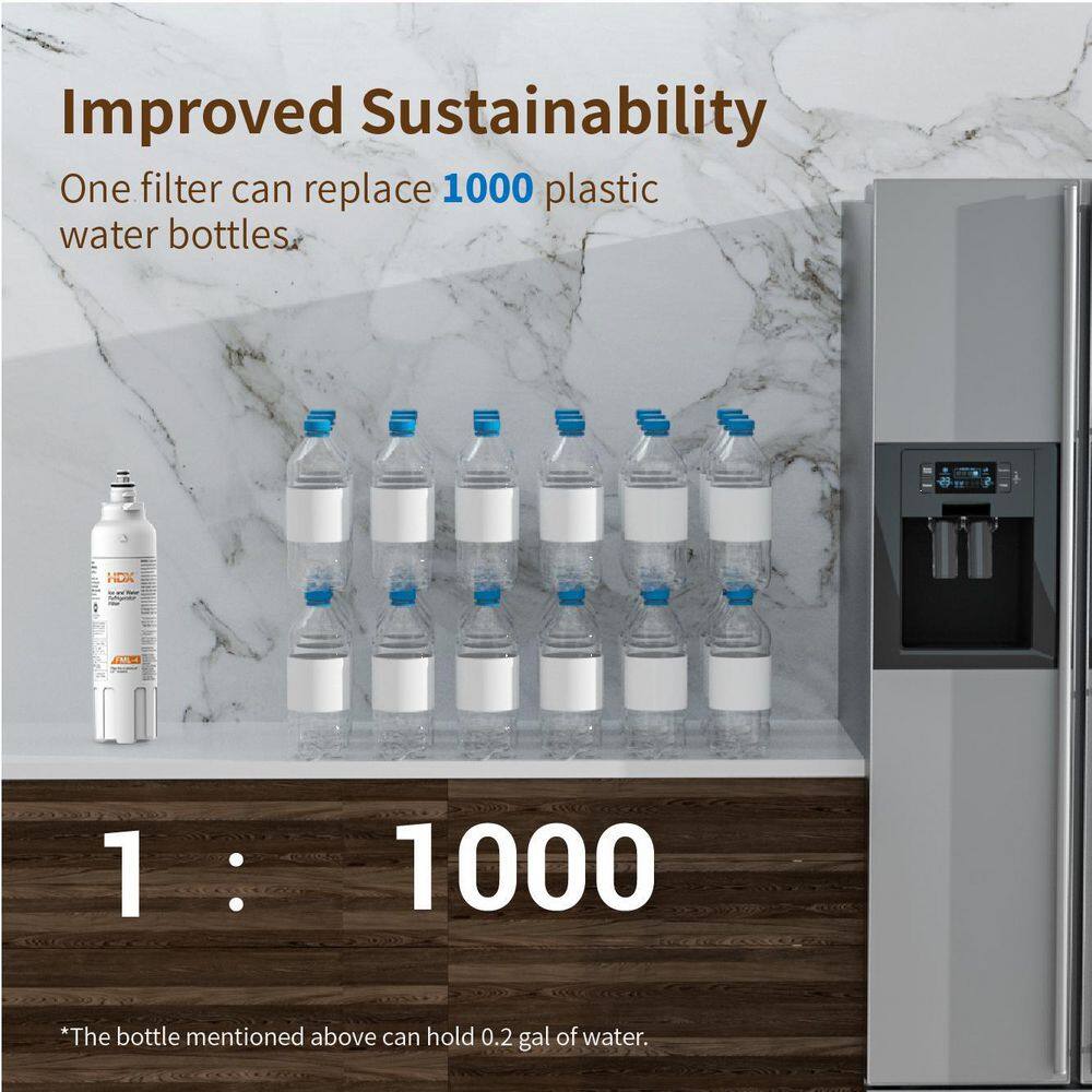 HDX HDX FML-4 Premium Refrigerator Water Filter Replacement For LG LT800P (2-Pack) FML-4