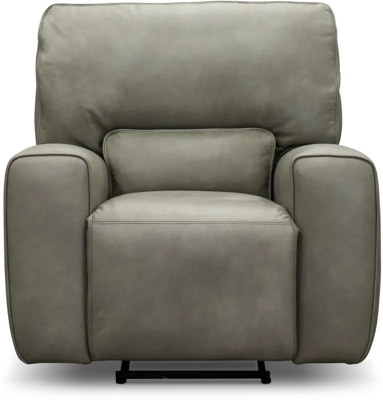 Madrid Gray Leather-Match Power Recliner