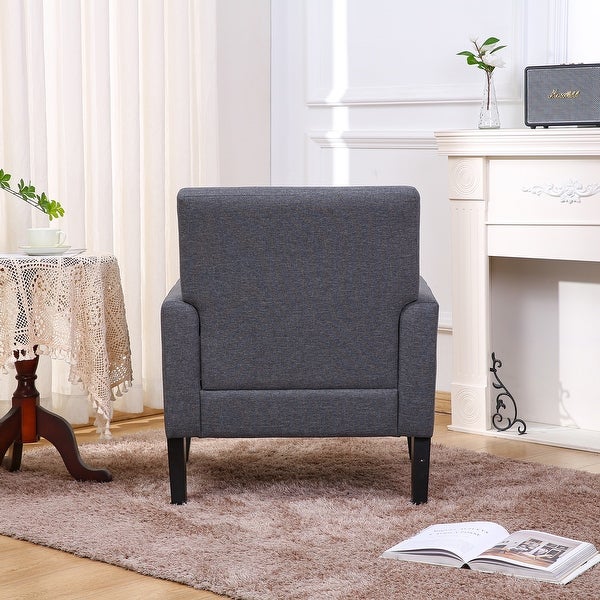 Button Tufted Upholstered Arm Chairs Comfy Reading Accent Chairs Sofa with Resilient Sponge Cushions， for Living Room， Bedroom