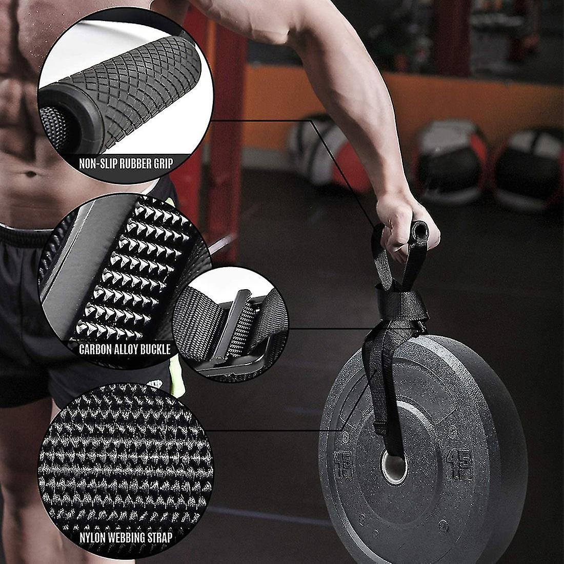 Weightlifting Handle Straps Excercise Straps Farmers Walk Straps， Walk Handles Grip Strength Suppor