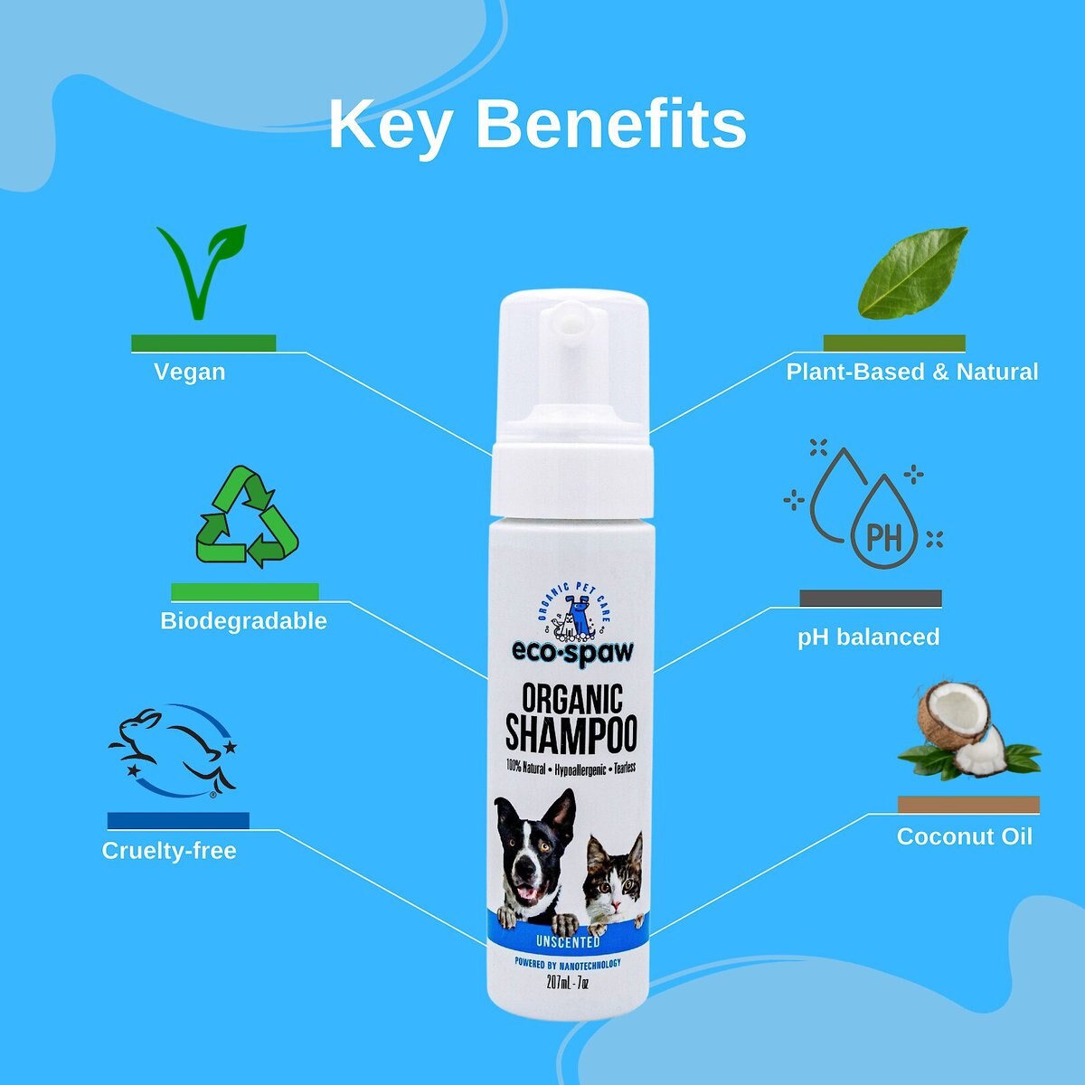 EcoSpaw Unscented Dog and Cat Shampoo