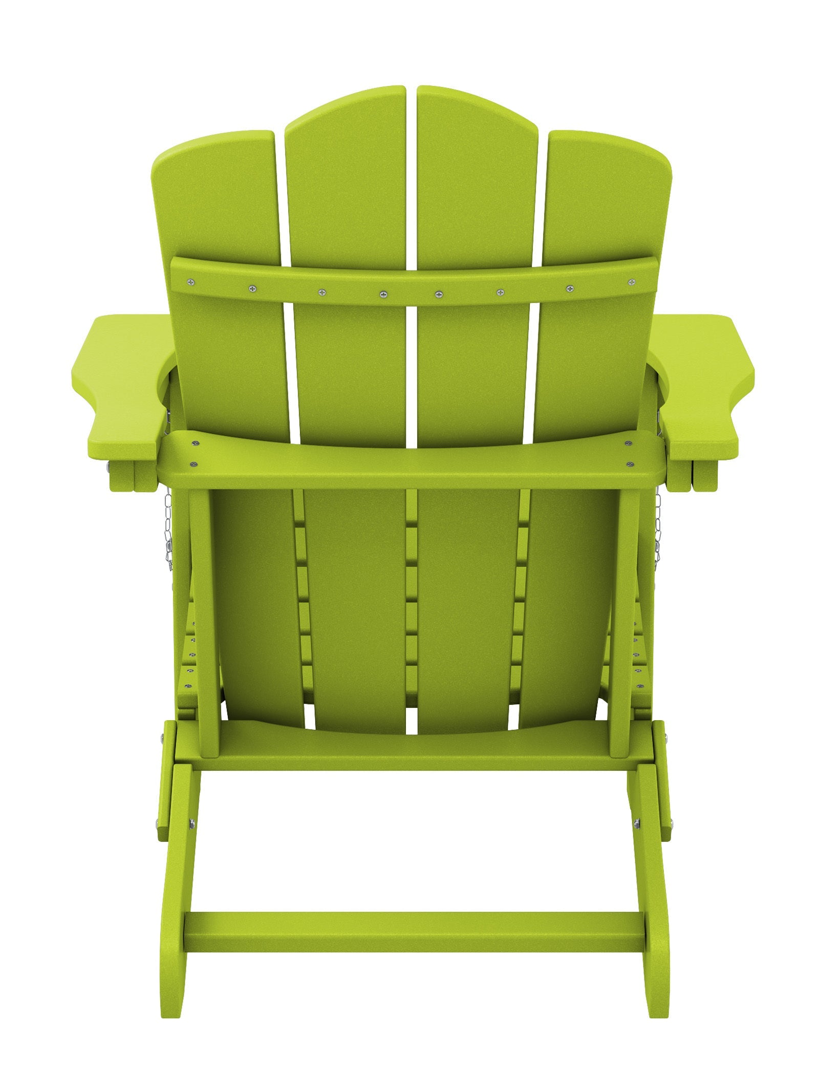 Outdoor Patio Folding Plastic Adirondack Chair for Garden, Apple Green