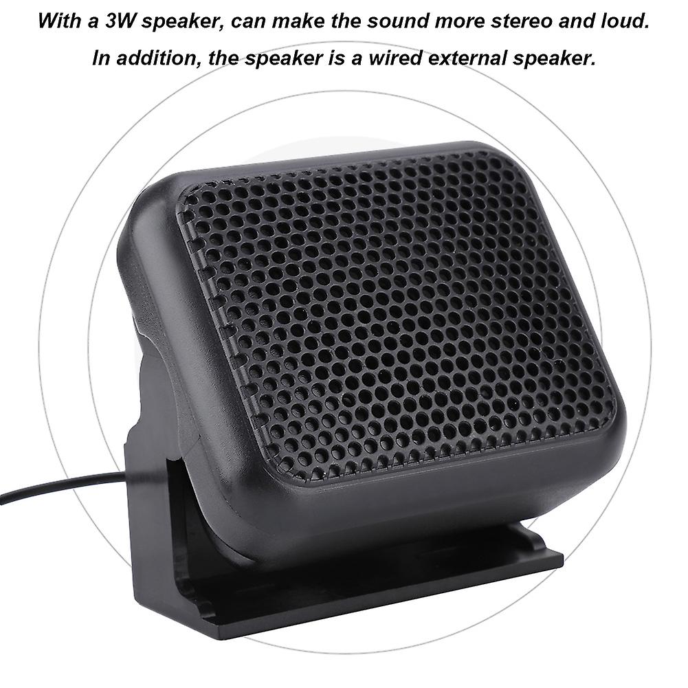 Nsp-100 Mini External Speaker Mobile Radio Microphone For Kenwood Yaesu Icom Ham Car Radios