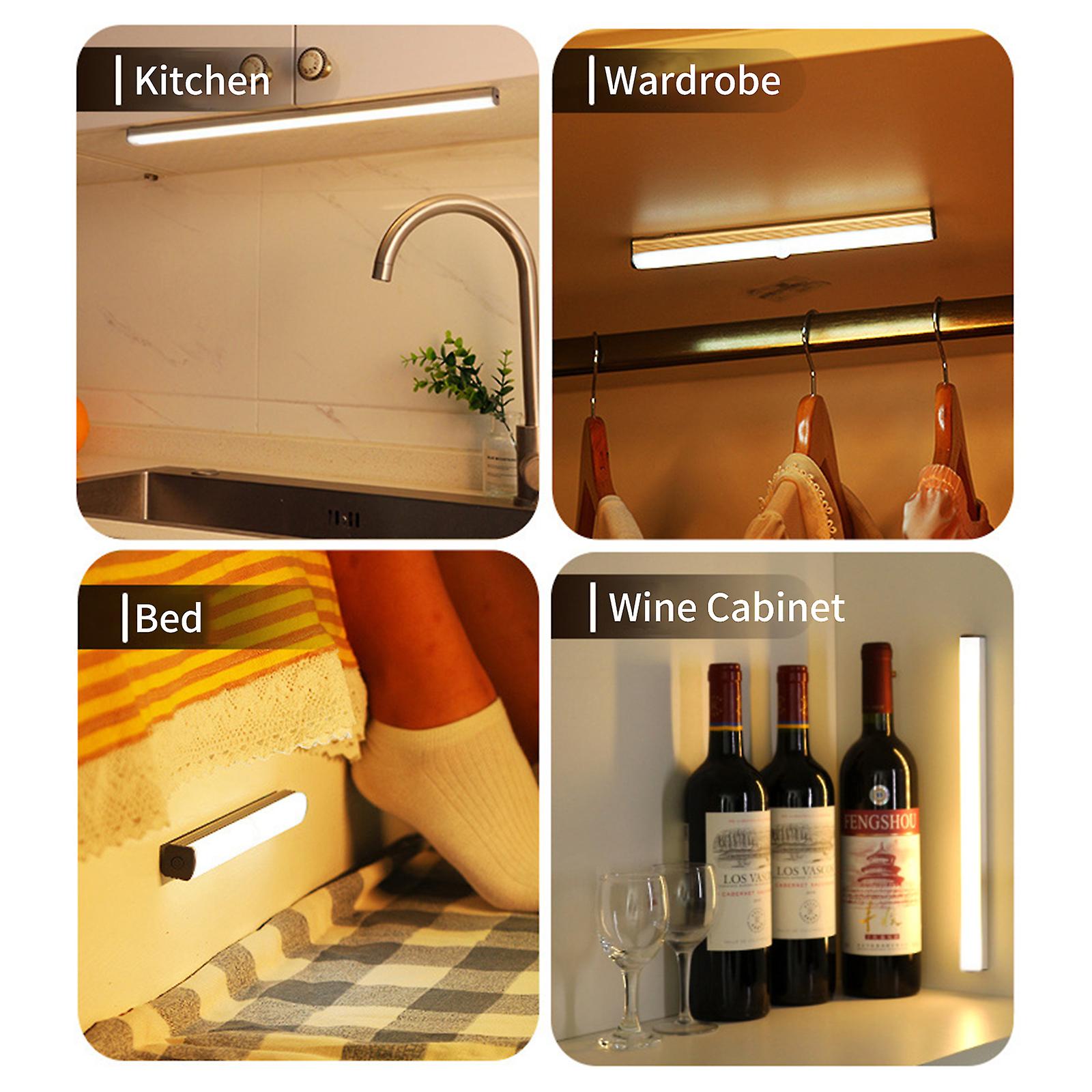 Under Cabinet Lighting Led Sensor Light Diy Stick-on Under Counter Lighting Magnet Wall-mounted Usb Motion Sensor Night Light For Closets Kitchen Stai