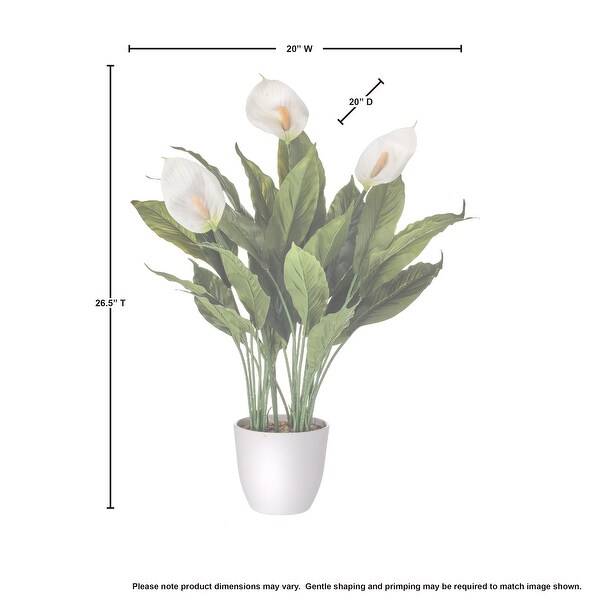 Potted Natural Touch Peace Lily X3 26.5