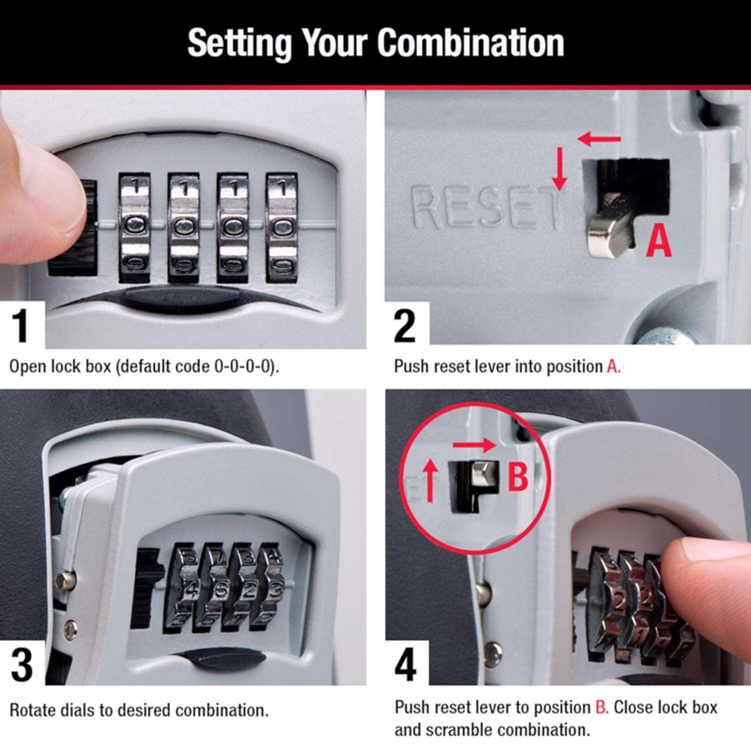 Master Lock .004 cu ft Combination Lock Gray Locked Key Storage