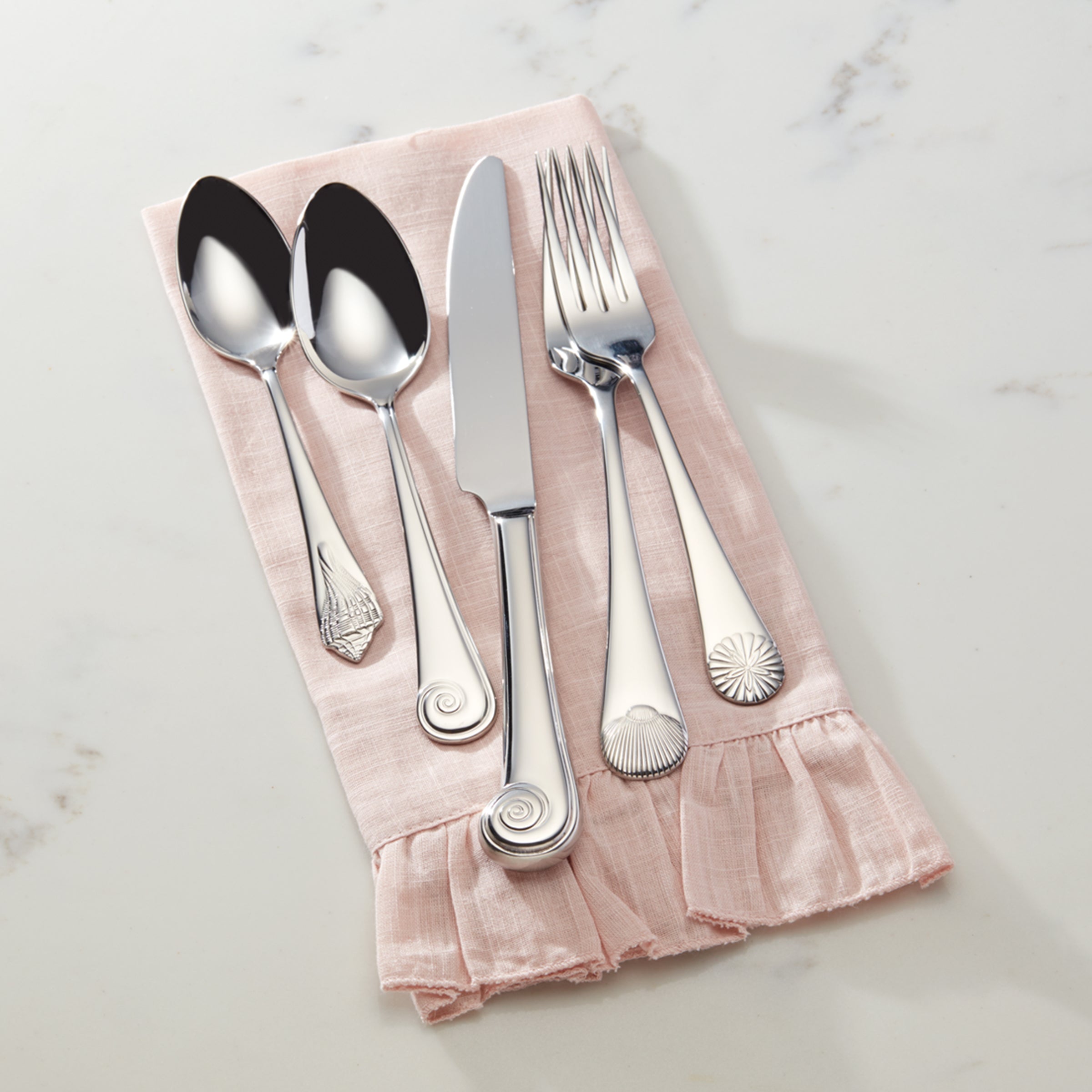 Seashell 5pc Flatware Place Setting