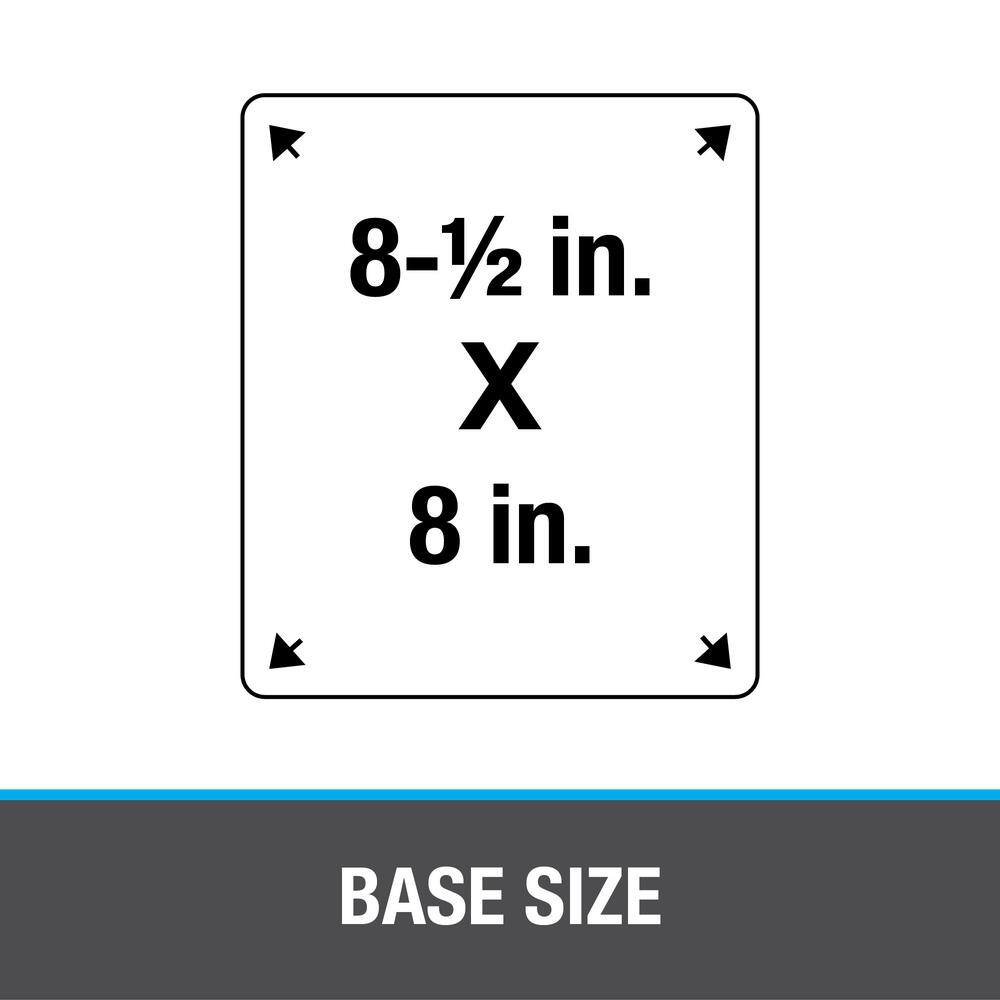 Oatey Sideflash 8-12 in. x 8 in. Vertical Vent Pipe Roof Flashing with 12 in. - 2-12 in. Adjustable Diameter 12805