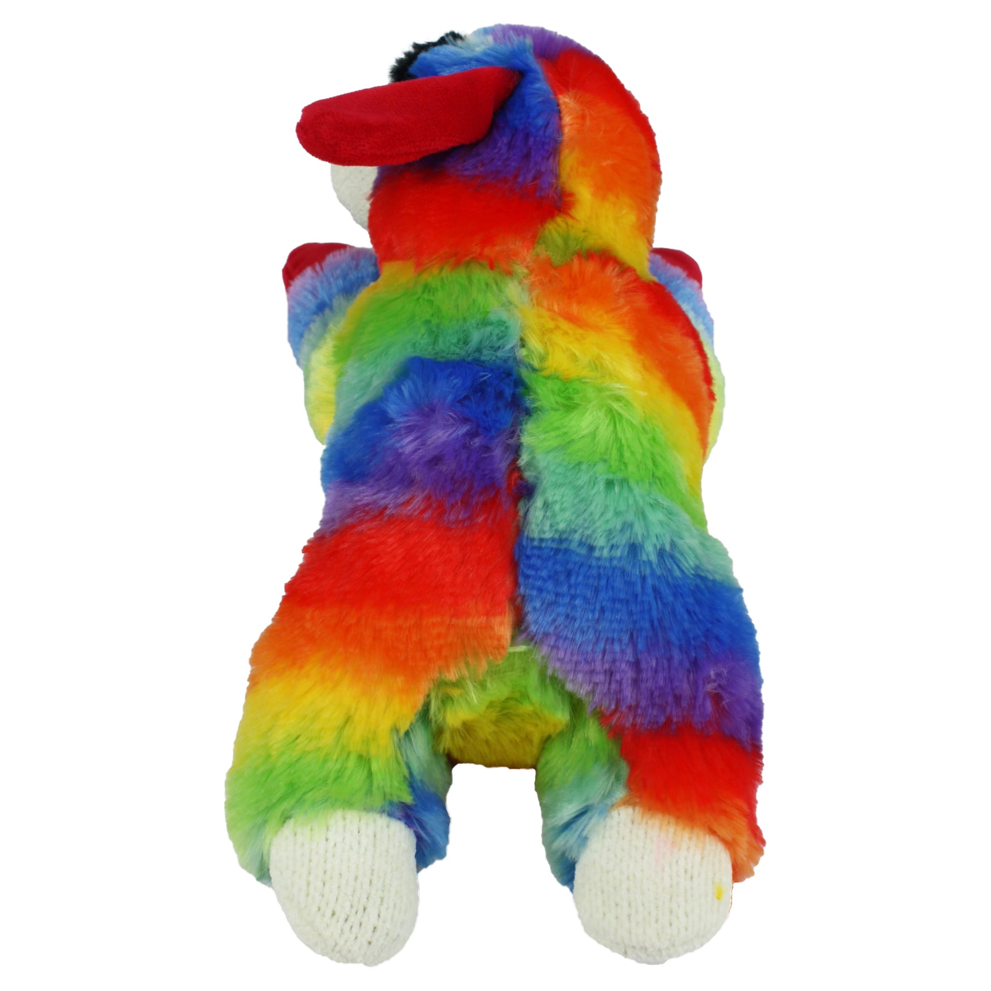 Multipet Rainbow Lamb Chop Plush Dog Toy， Small