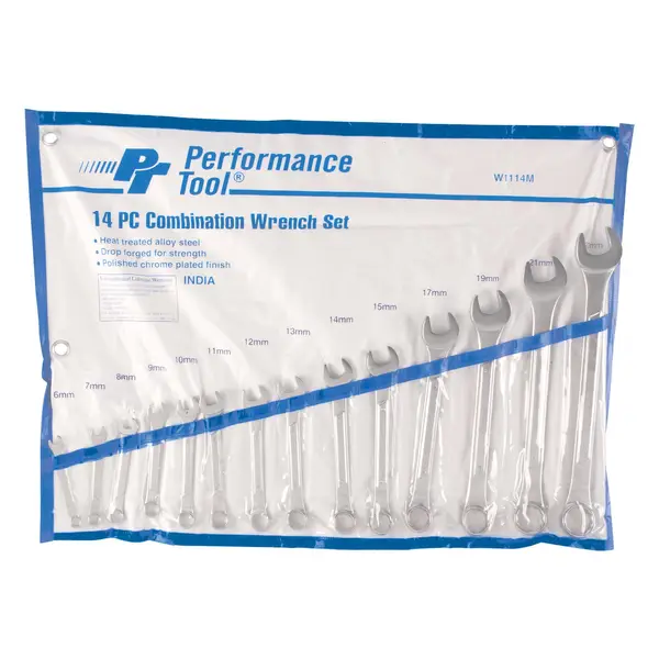 Performance Tool 14 Piece MET Combo Wrench Set