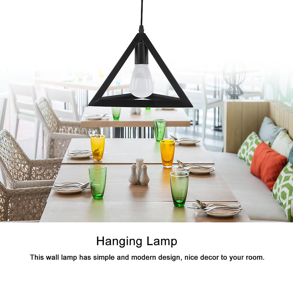 E27 Modern Style Black Simple Iron Pendant Ceiling Lamp Hanging Light 90-250v