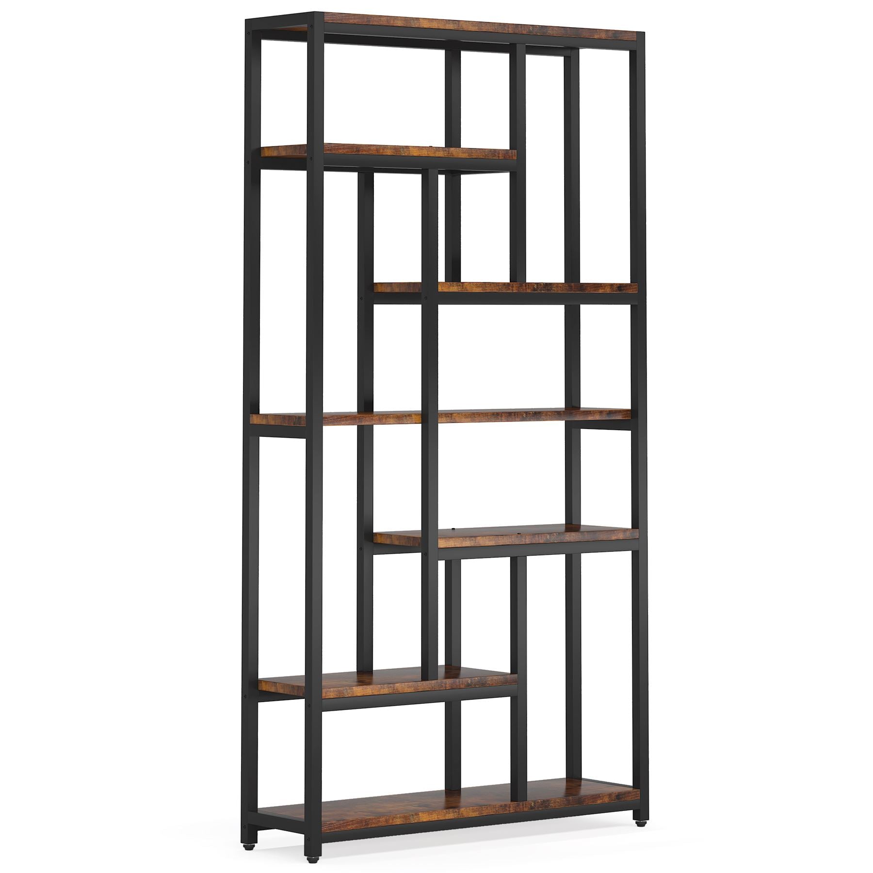 79 Tall Bookshelf, 7-Tier Bookcase Open Display Shelves