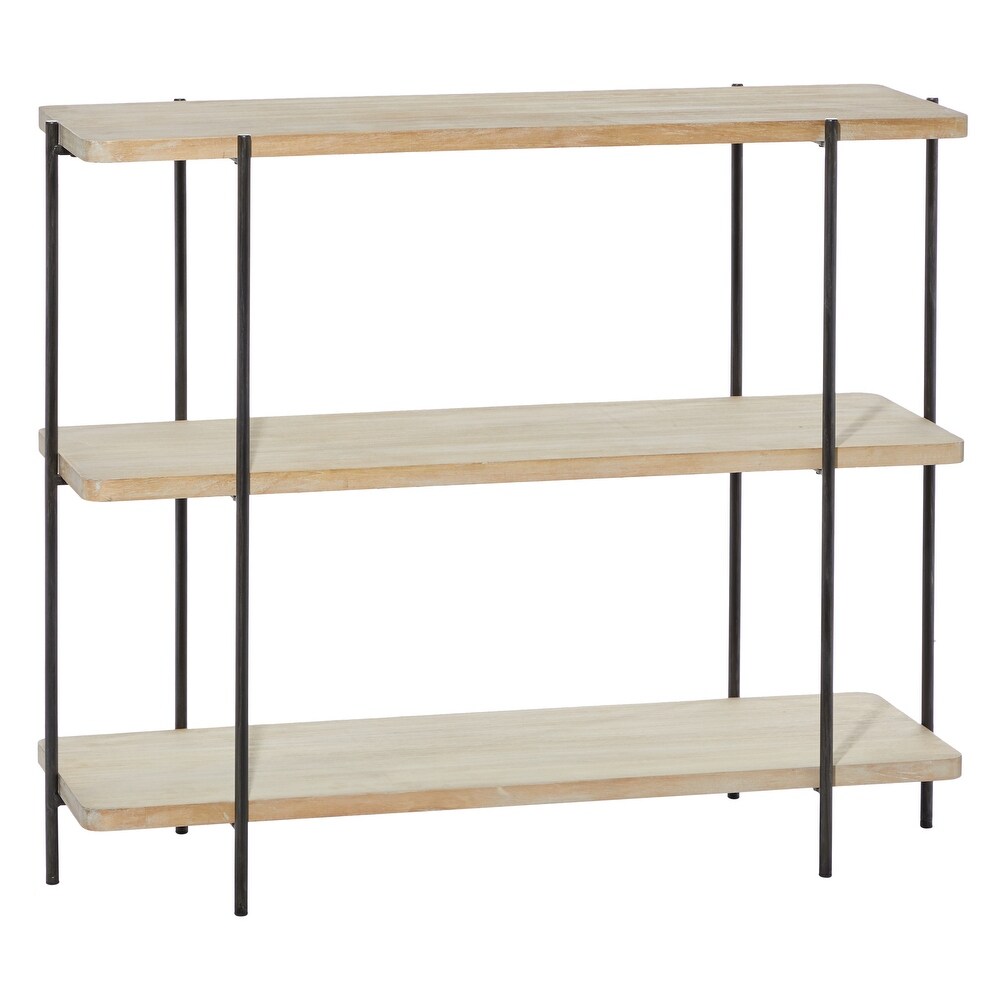 Beige Metal Contemporary Console Table 32 x 40 x 14