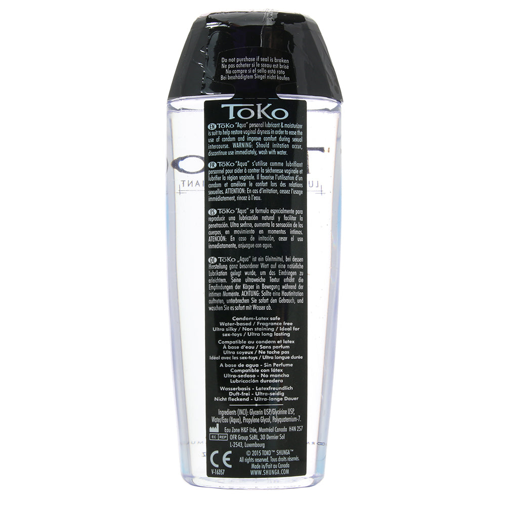 Toko Aqua Water Based Personal Lubricant 5.5oz/163ml