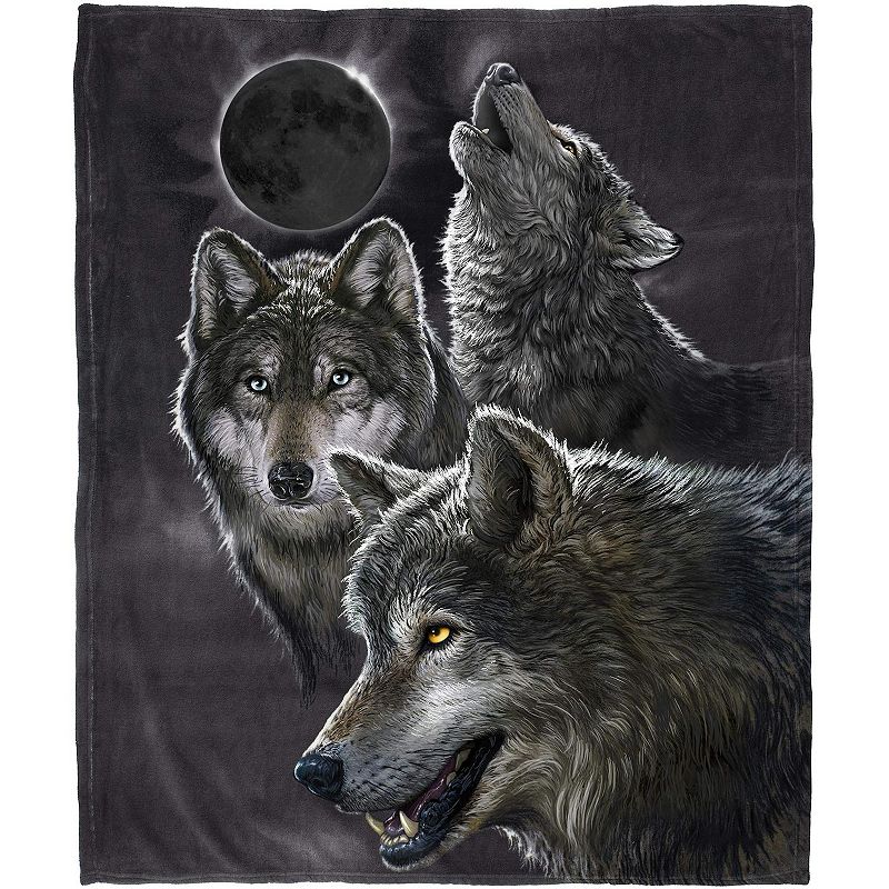 Wolf Fleece Blanket For Bed