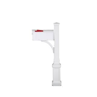 Postal PRO White The Lexington Mailbox and Post Kit PP350WH