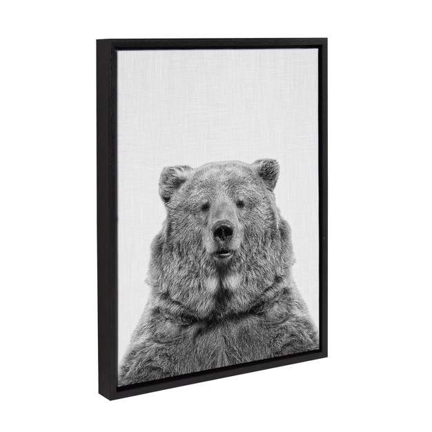 X 24 quot Sylvie Bear Framed Canvas By Simon Te Tai Black Kate amp Laurel All Things Decor