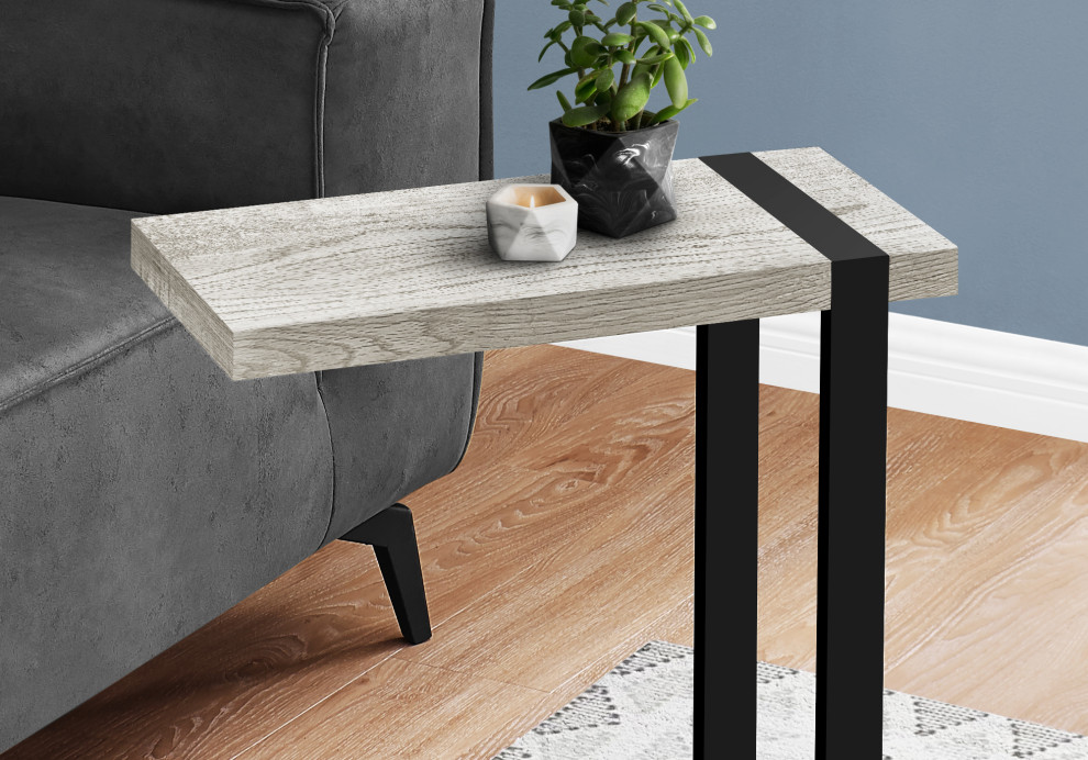 Accent Table Brown Reclaimed Wood Look  Black Metal   Industrial   Side Tables And End Tables   by Monarch Specialties  Houzz