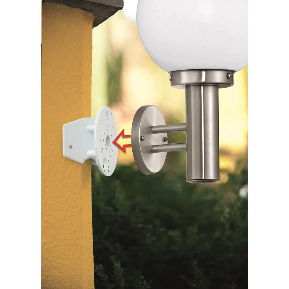 Eglo 88152 Corner Mounting Bracket for Outdoor Wall Lighting White