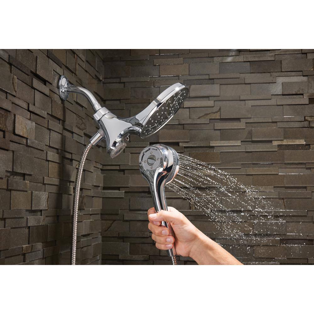 MOEN Attract with Magnetix 6-spray 6.75 in. Dual Shower Head and Adjustable Handheld in Chrome (Mounting Hardware Included) 26008-CBFLSA