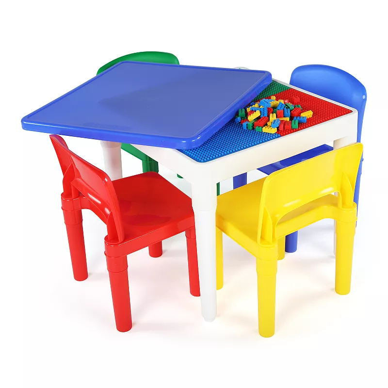 Humble Crew 2-in-1 Square Construction Table and 4 Chair Set