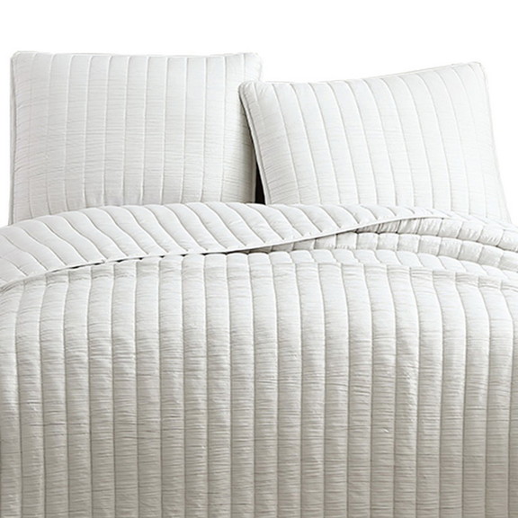 Benjara BM225248 3 Piece Crinkle Queen Size Coverl...