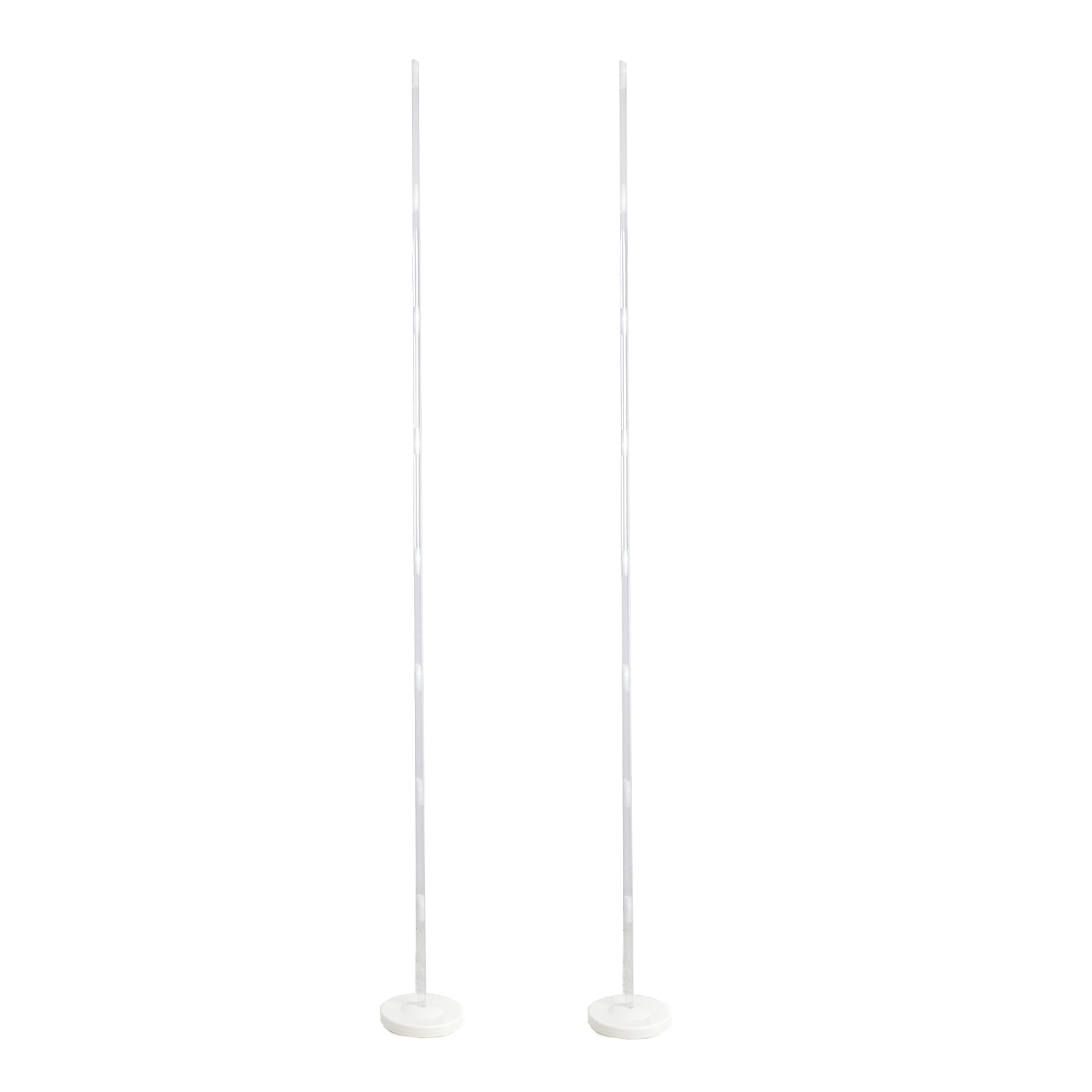 2 Pack White Balloon Column Stand Kit, Balloon Towers - 8ft