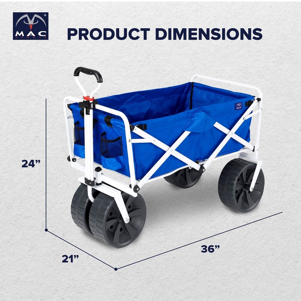 Mac Sports Collapsible Folding  Terrain Outdoor Utility Wagon Cart  Blue   23.1