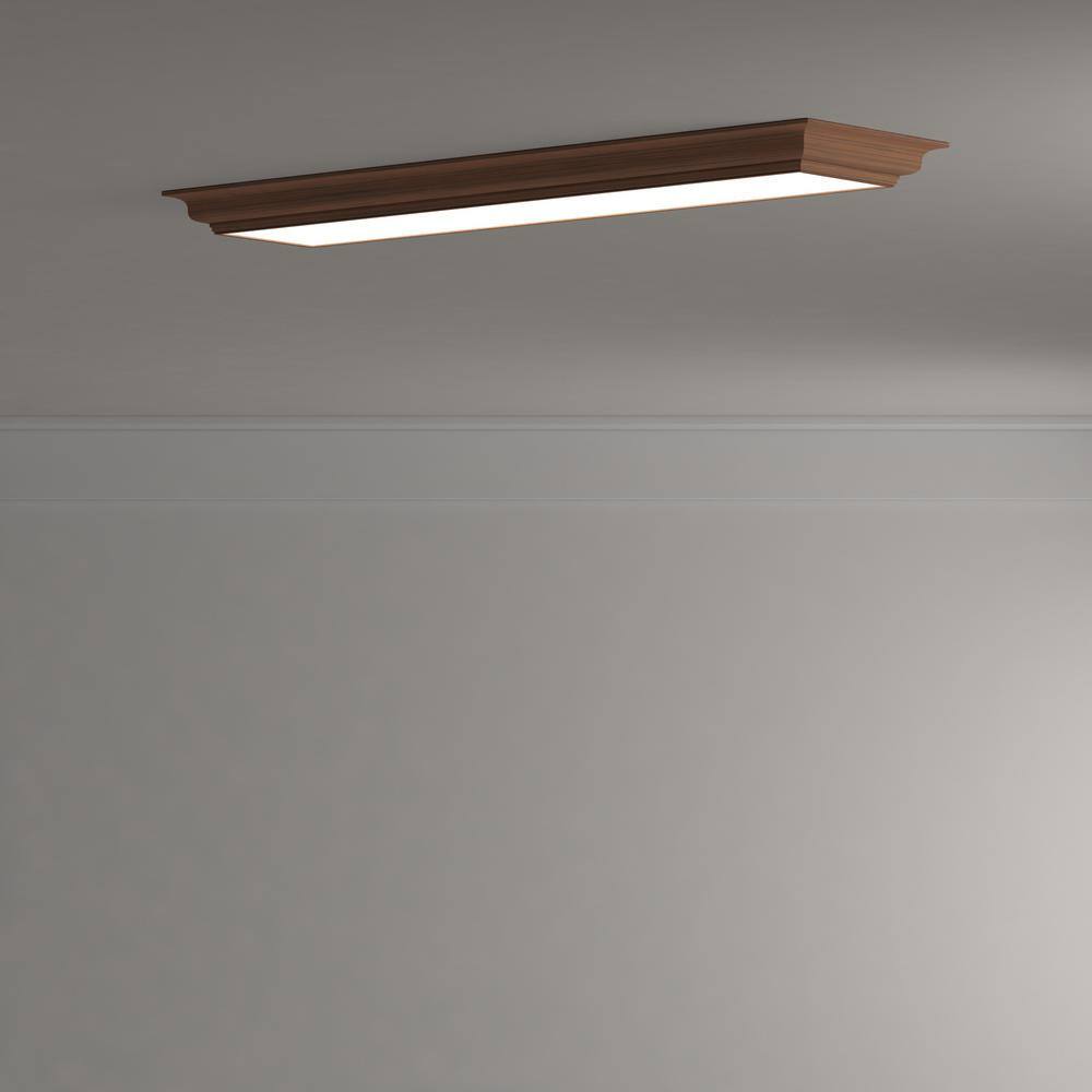 Lithonia Lighting Cambridge 4 ft. Oak LED Flush Mount FMFL 30840 CAML OA