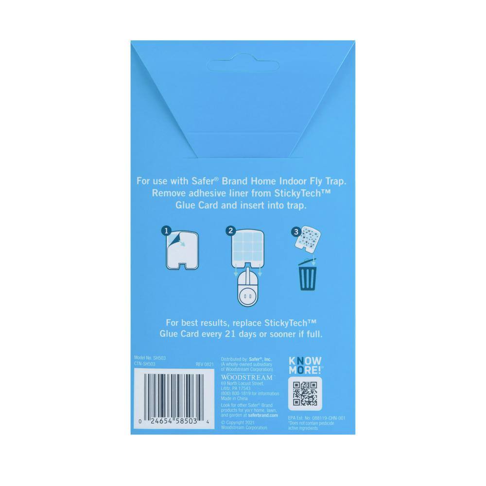 Safer Brand Safer Home Indoor Fly Trap Refill Glue Cards SH503