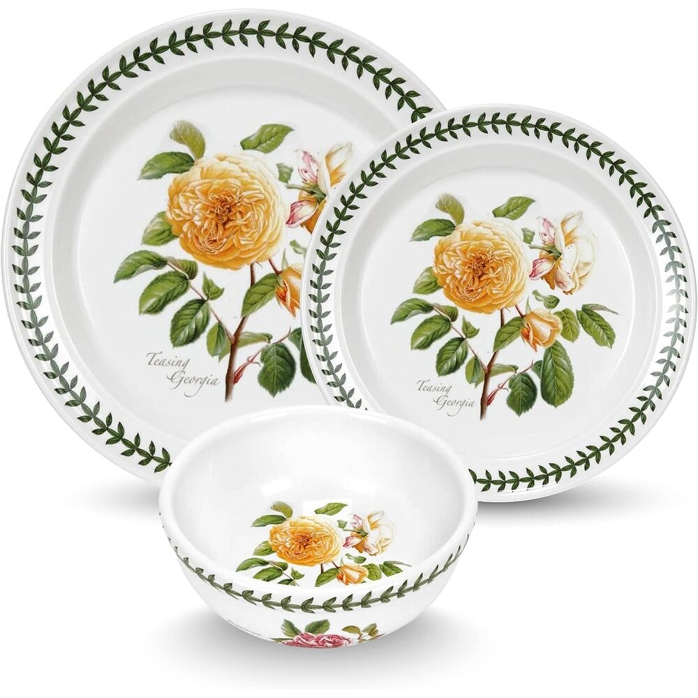 Portmeirion Botanic Roses Collection 3 Piece Dinnerware Set