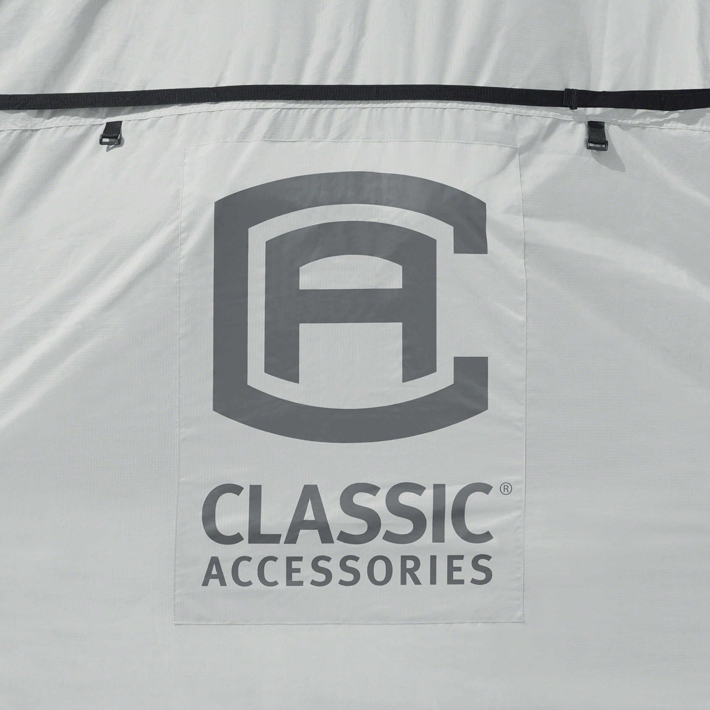 Classic Accessories Over Drive SkyShield Deluxe Water-Repellent Travel Trailer Cover， Fits 15' - 18'L x 114