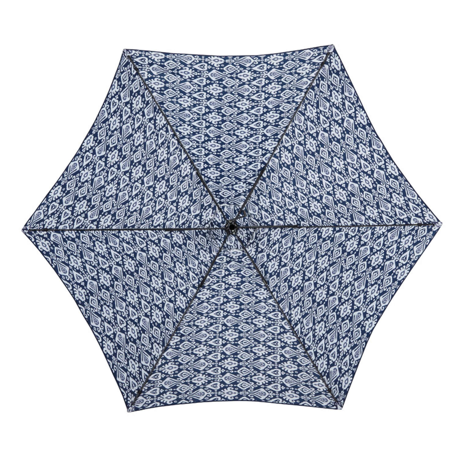 Living Accents 9 ft. Tiltable Navy Blue Market Umbrella