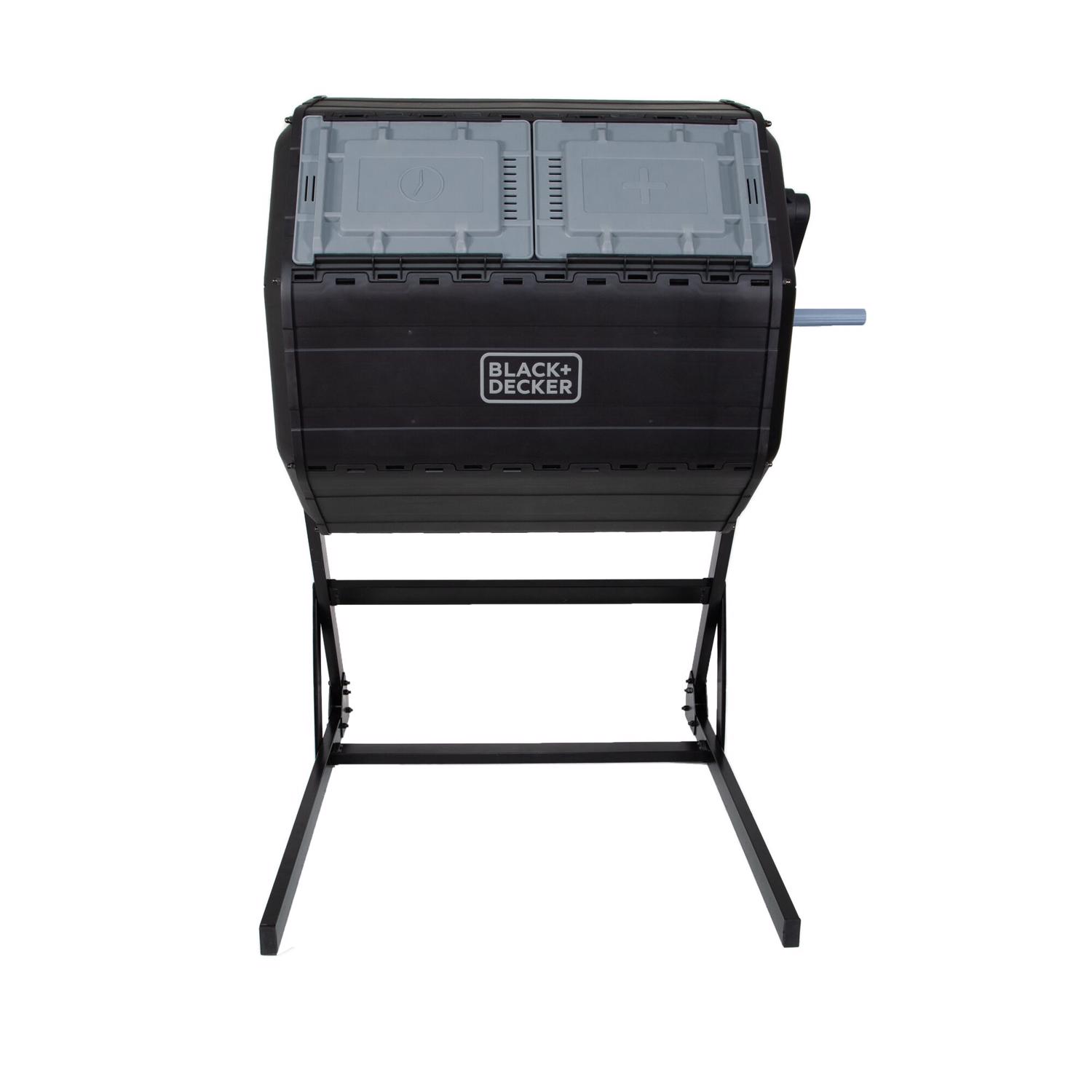 Black+Decker 40 gal Black Plastic/Steel Tumbling Composter Lid Included