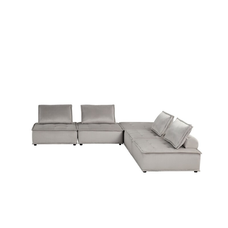 Anna Velvet 5 Pc Sofa and Loveseat