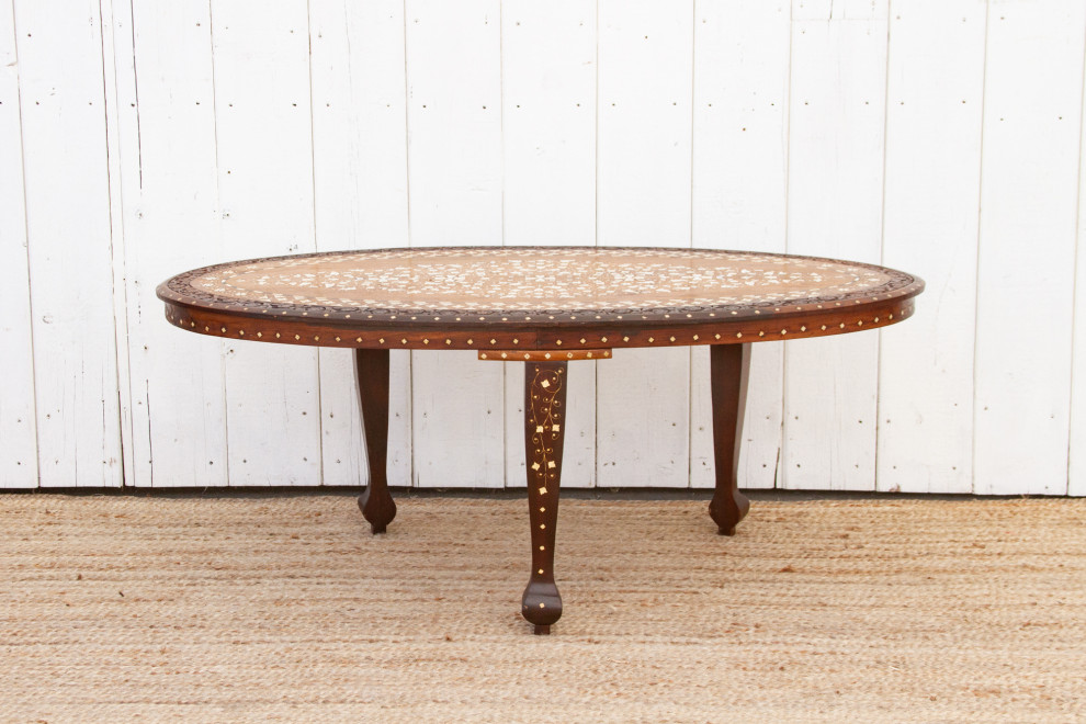 Mid Century Anglo Indian Inlay Coffee Table   Eclectic   Coffee And Accent Tables   by De cor  Houzz