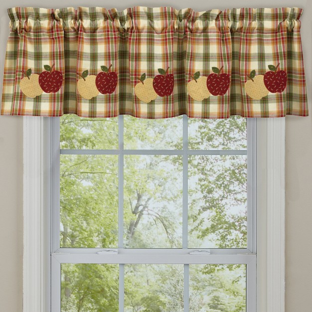 Park Designs Apple Lined Valance 60 x27 x27 l Red