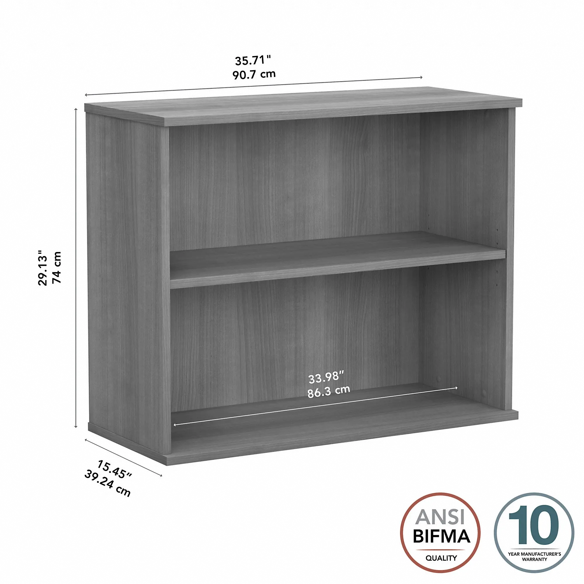 Bush Business Platinum Gray Bookcase