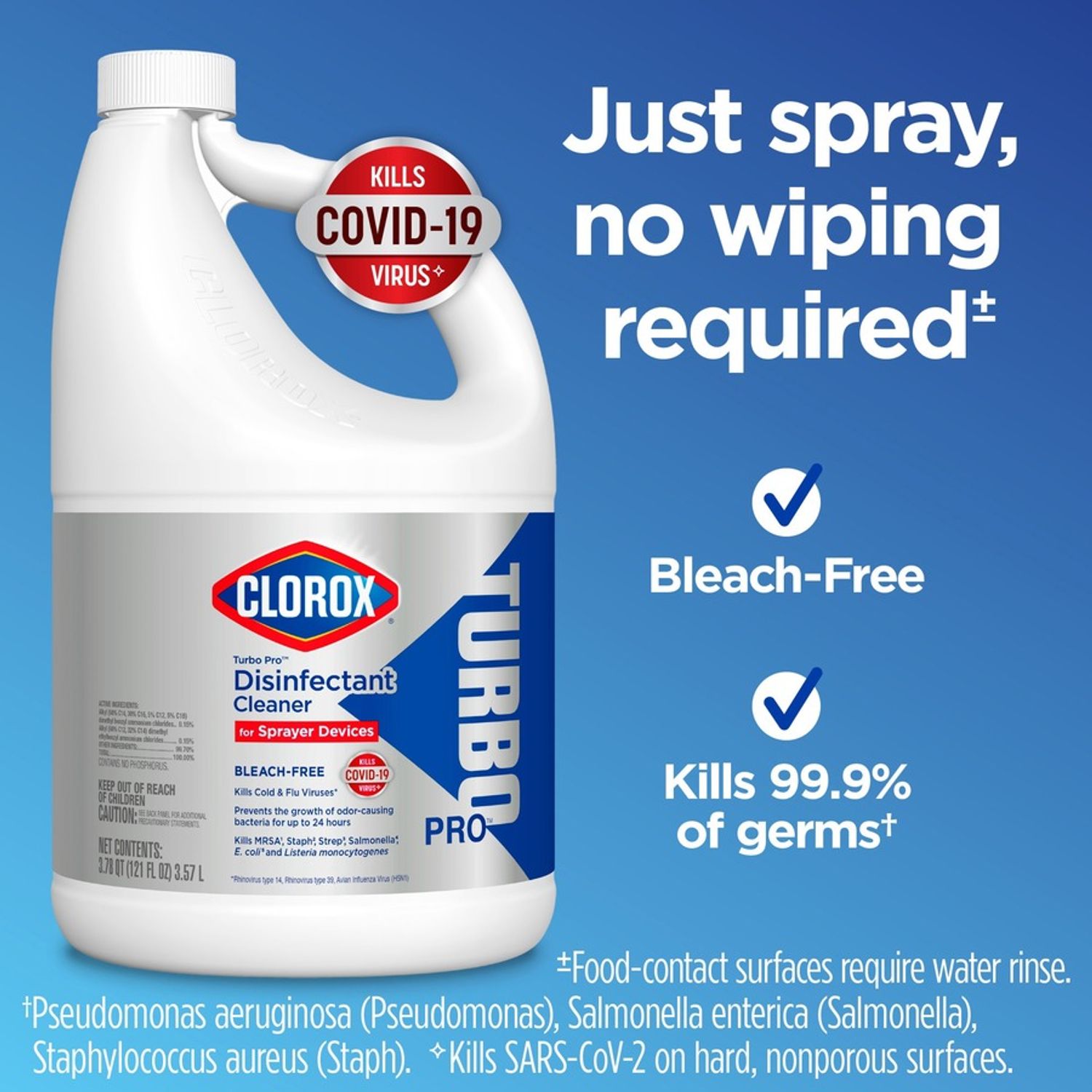 Turbo Pro Disinfectant Cleaner by The Clorox Company CLO60091CT