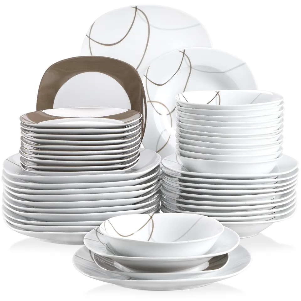 58pcs deluxe ceramic tableware set