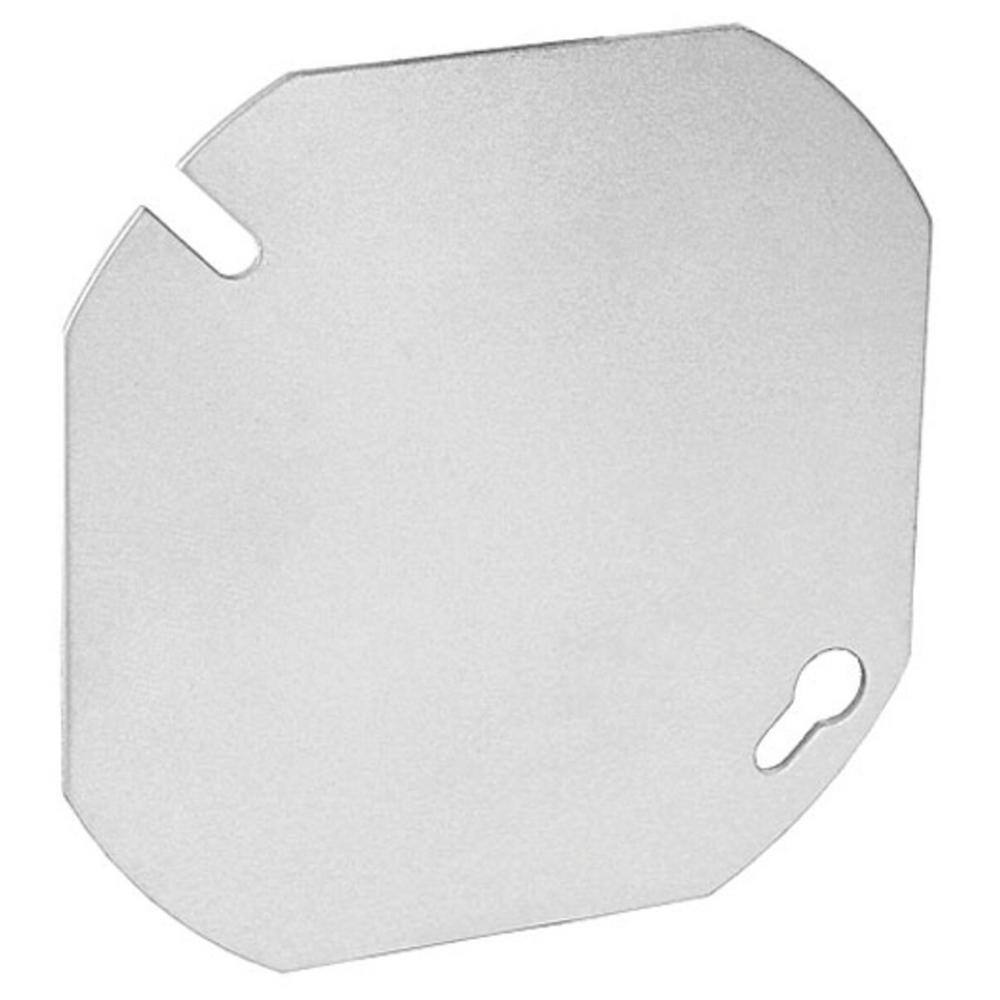 Southwire 4 in. W Steel Metallic Flat Blank Octagon Cover (1-Pack) 54C1-UPC