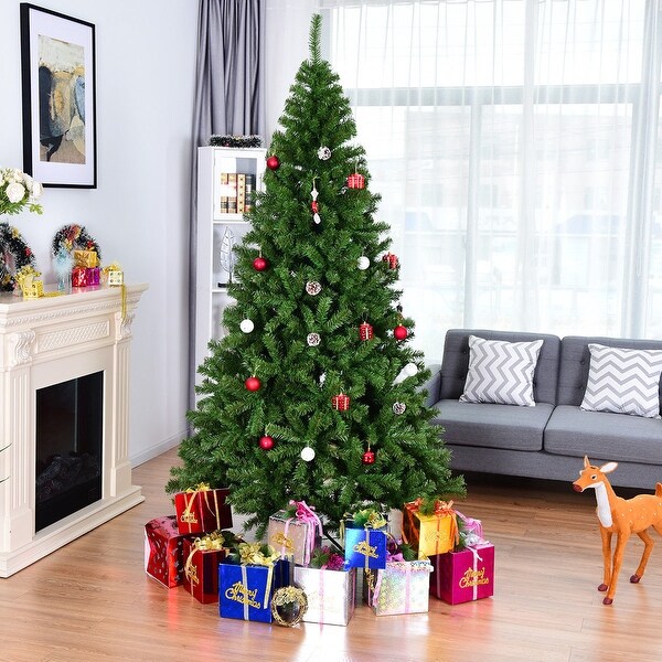 Costway 6FT/7.5FT/9FT PVC Artificial Christmas Tree 1000/1346 /2132