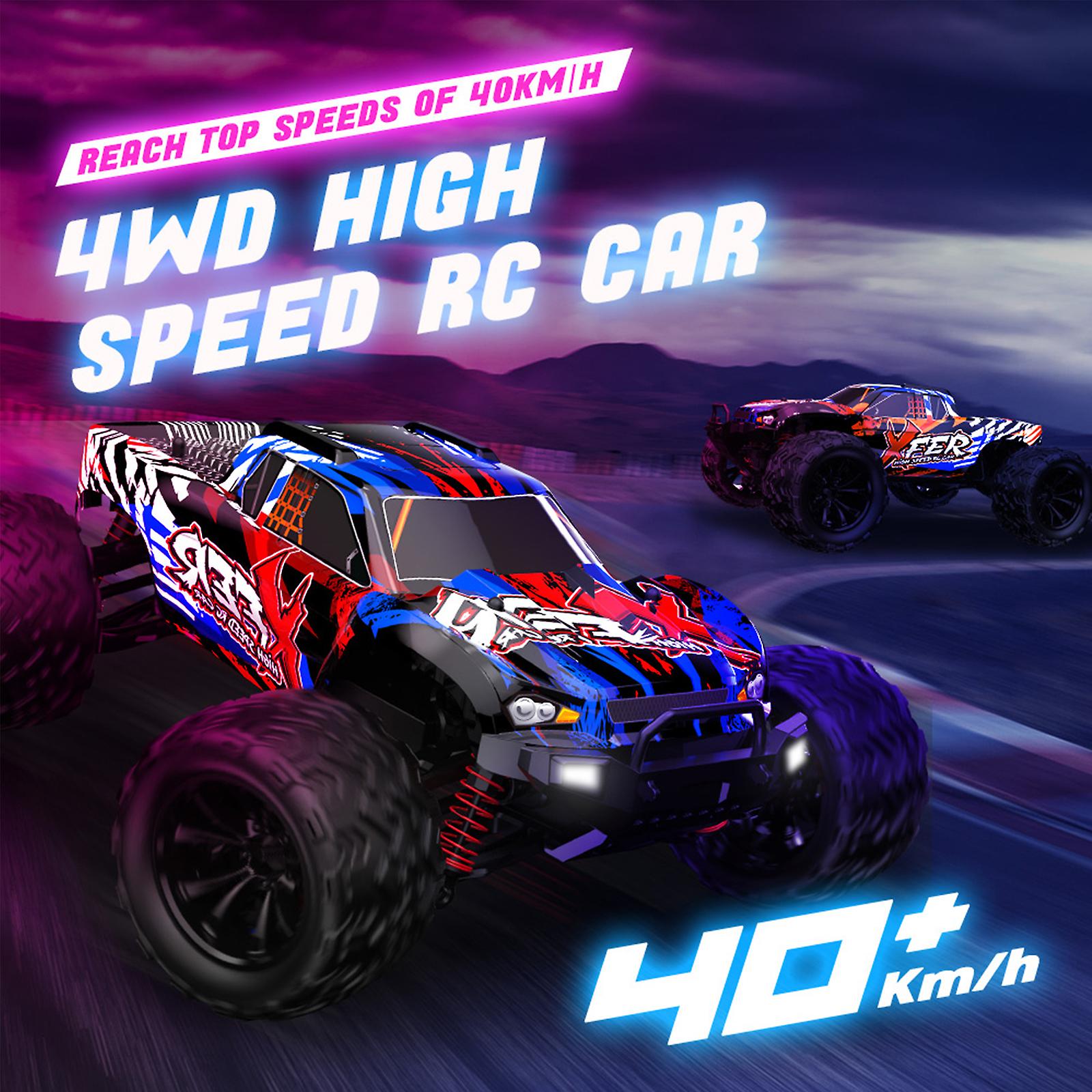 1:16 4wd Brushless Fast Rc Cars For Adults， Max 38mph Electric Racing Buggy， Awd Offroad Remote Control Car With Li-po Batteries， Rc Truck For Boys