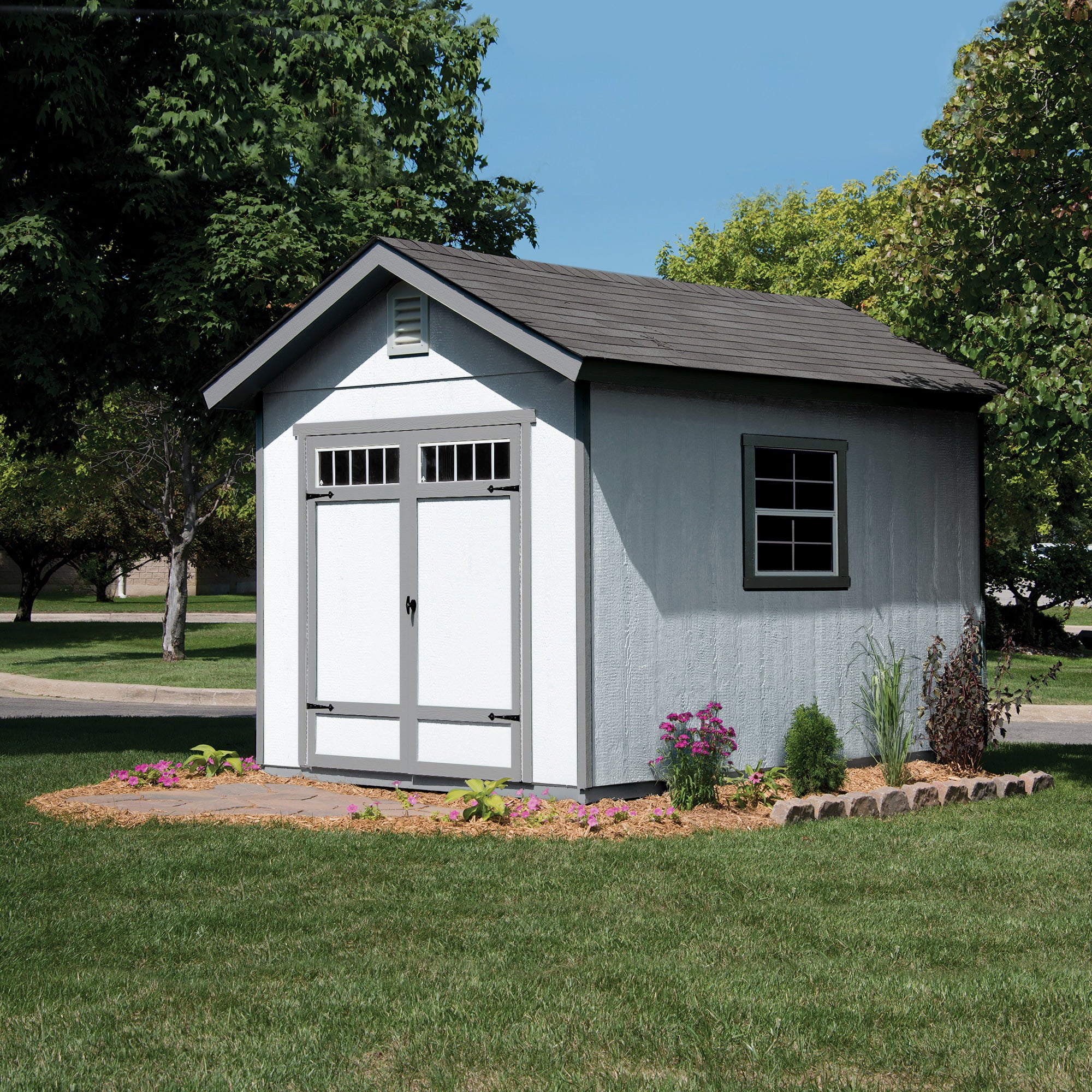 Handy Home Products Beachwood 10 ft. x 12 ft. Wood Storage Shed (Floor Included)