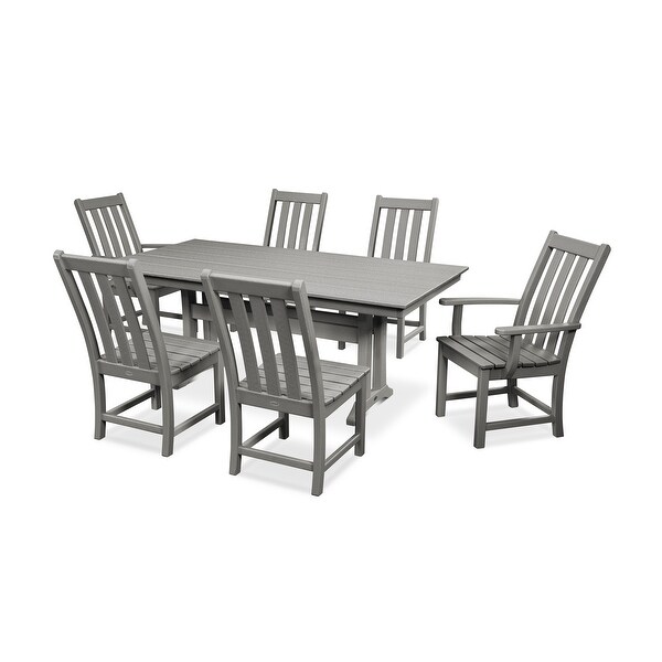 POLYWOOD Vineyard 7piece Farmhouse Outdoor Dining Set