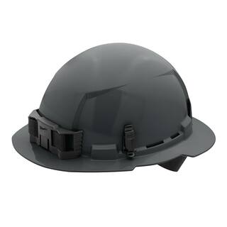 MW BOLT Gray Type 1 Class E Full Brim Non-Vented Hard Hat with 4-Point Ratcheting Suspension (10-Pack) 48-73-1115X10