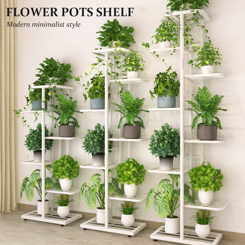 5-Tier Display Shelf Flower Pots Rack Plant Stand Potting Ladder Planter Stand Heavy Duty Storage Shelving Rack for Potted Plants