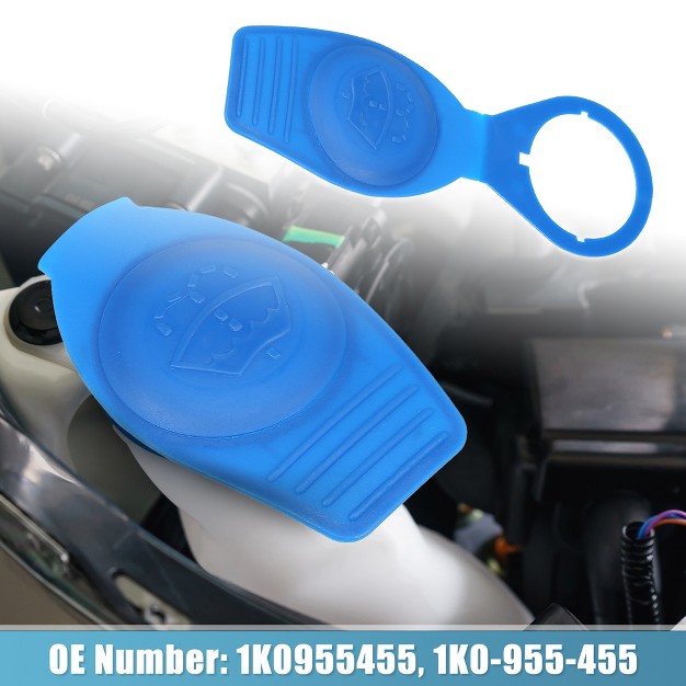 Unique Bargains Windshield Washer Fluid Reservoir Bottle Tank Cap With Rubber Water Funnel Set For Audi A4 For Vw Beetle Replace 1k0955455