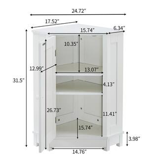 Avondale Shaker 17.5-in W x 17.5-in D x 31.4-in H in Alpine Brown Plywood Ready to Assemble Diagonal Kitchen Cabinet wq-102