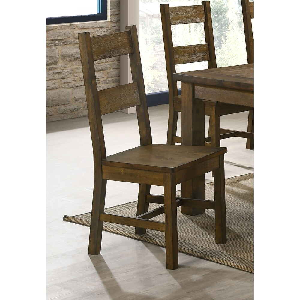 Coaster Furniture Coleman Dining Side Chairs Rustic Golden Brown (Set of 2)   18.50'' x 21.25'' x 42.25''